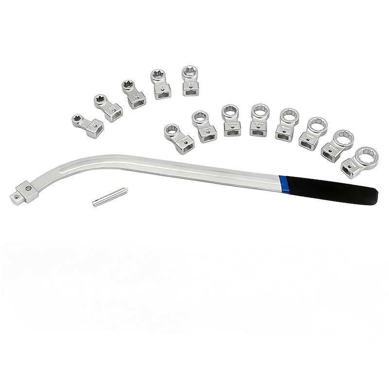 TEMU 15pcs, 14+1pc/set Universal Auxiliary Idler Pulley Belt Tensioner Removal Tool Kit, Belt Tensioner Wrench Set, Engine Timing Belt Tensioning Nut Screw Remover