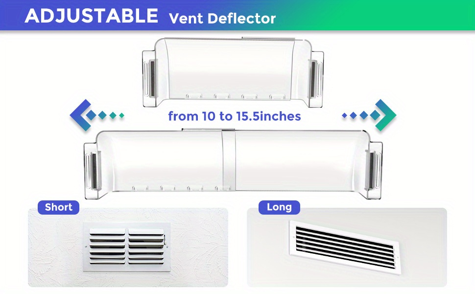 2pcs adjustable air conditioner wind deflector extendable no power needed prevents direct blowing water drip details 3