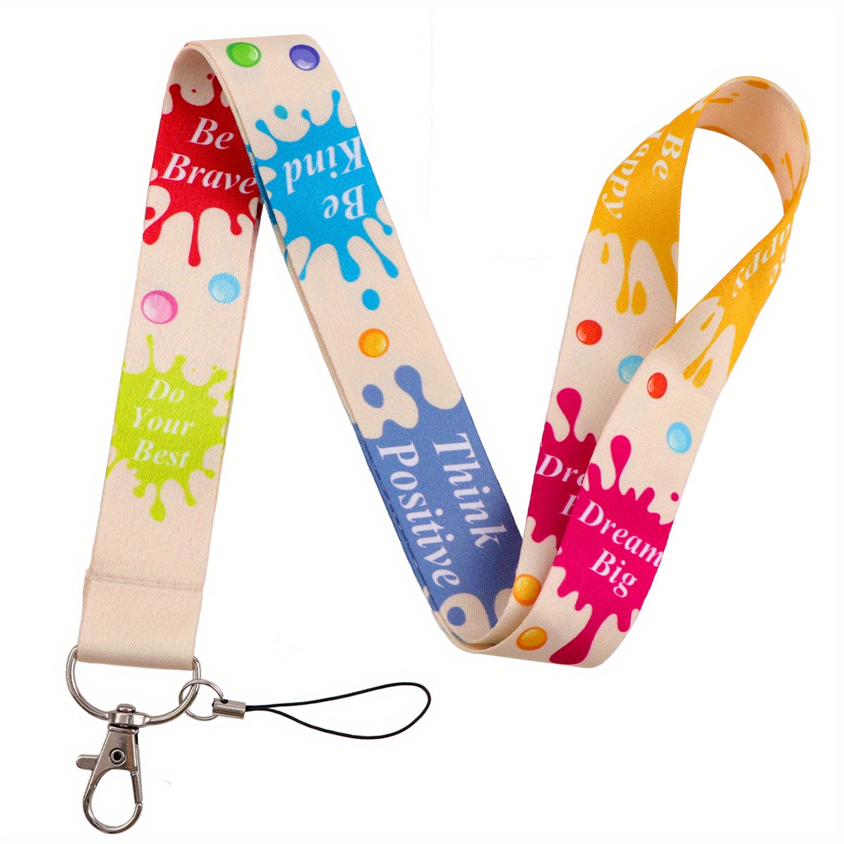 TEMU 1pc Lanyard Keychain For Id, Credit Card Cover, Mobile Phone Charm, Neck Straps, Holder, And Key Holder Additions