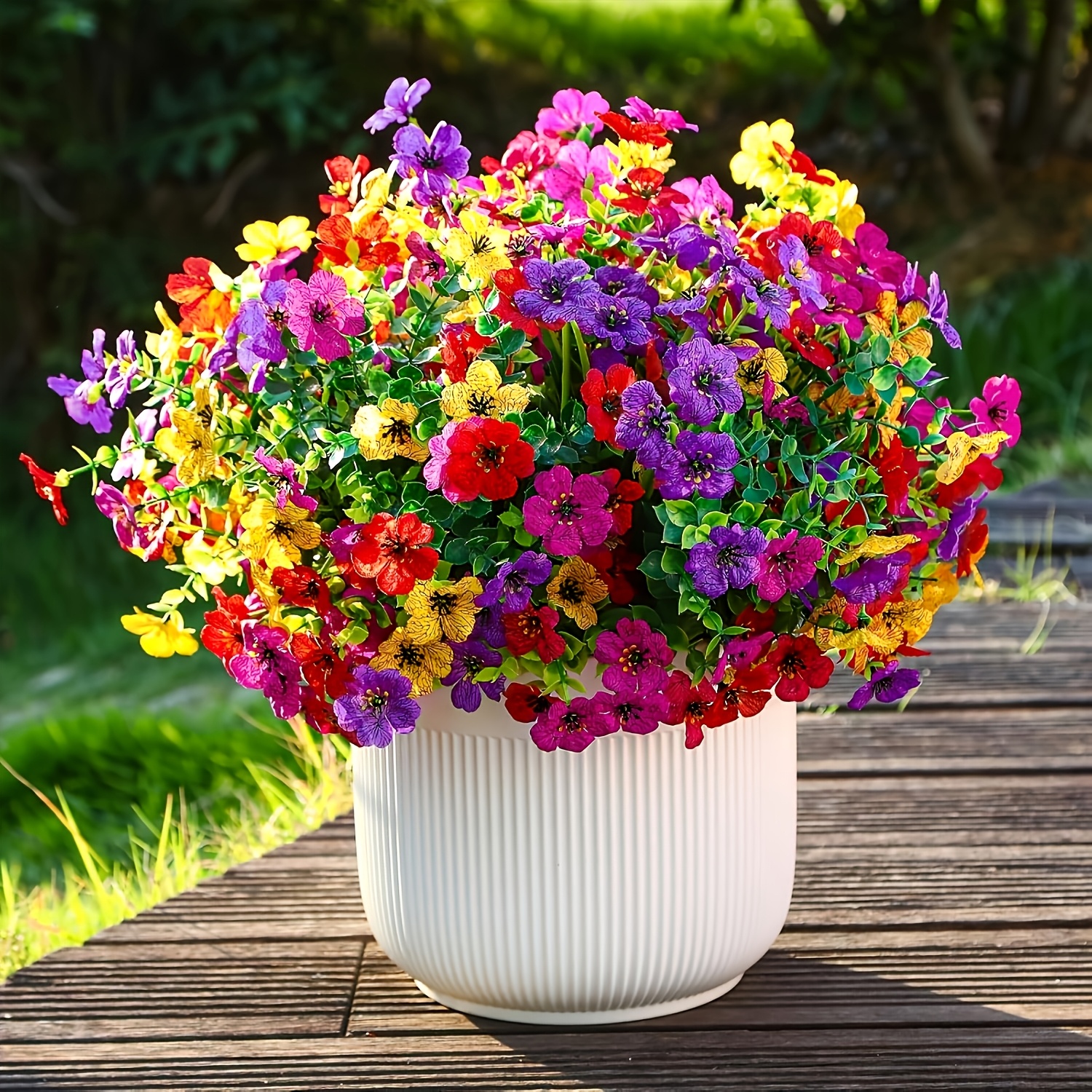 16 bündel künstliche blumen außenbereich uv beständig