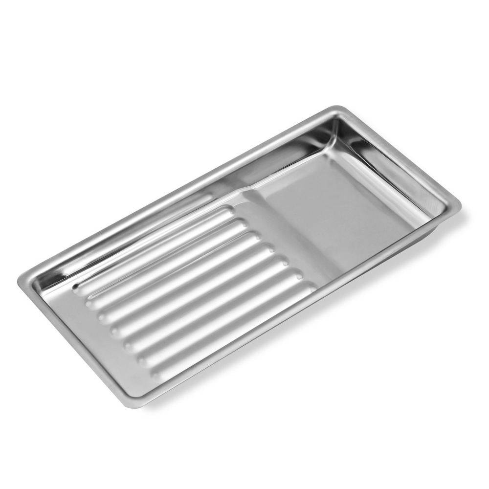 TEMU 1 plateau à outils de nail art antidérapant avec rainure, support de rangement pour outils à ongles, plateau de trempage pour salon à domicile