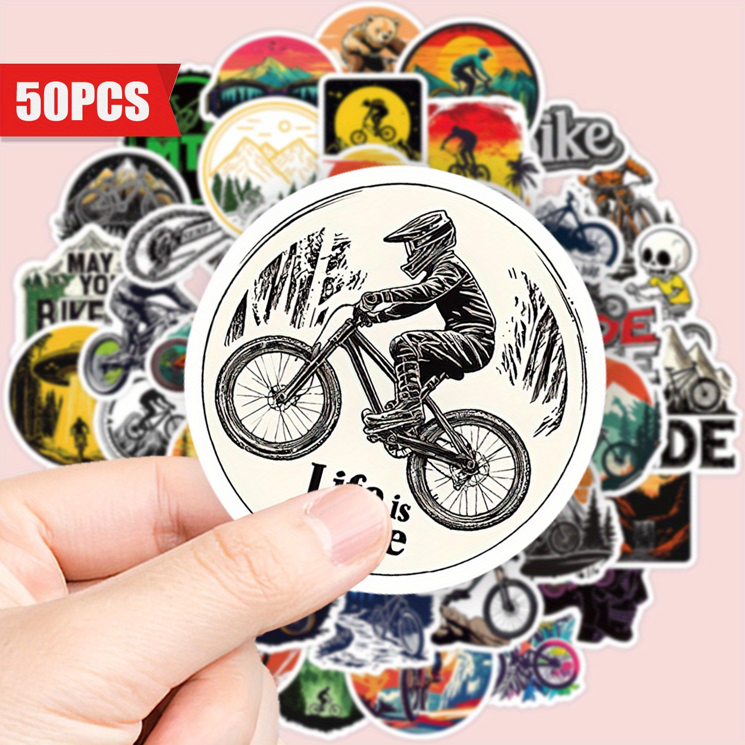 adventure sticker for bike sold on Temu United States