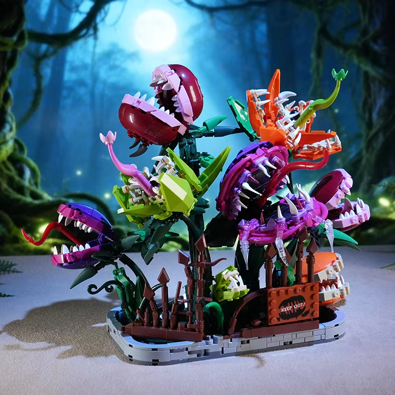 1266pcs Piranha Plant Building Blocks Toy Set for Creative Display