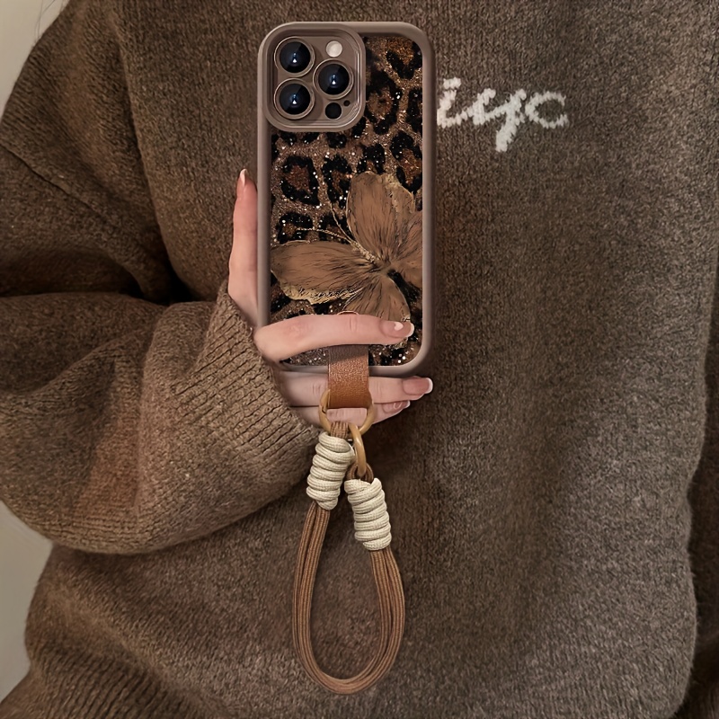 TEMU Phone Case: And Leopard Print Strap Pattern Tpu Case | Shockproof Protective Phone Cover | Scratch-resistant Clear Case Compatible With Iphone 7