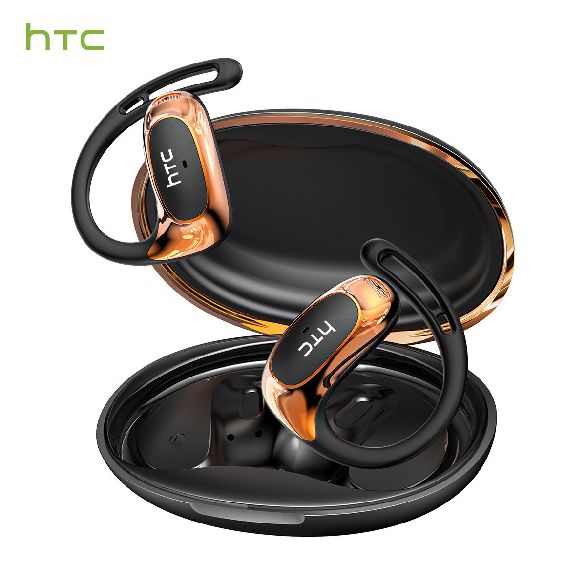 Image of Htc Ne35 Open- Translation Earphones, Stylish Wireless Earphones - 30-hour Long-lasting Battery, Power Indicator, Comfortable Ear Fit, Quality, Advanced Wireless , Type-c Charging Port