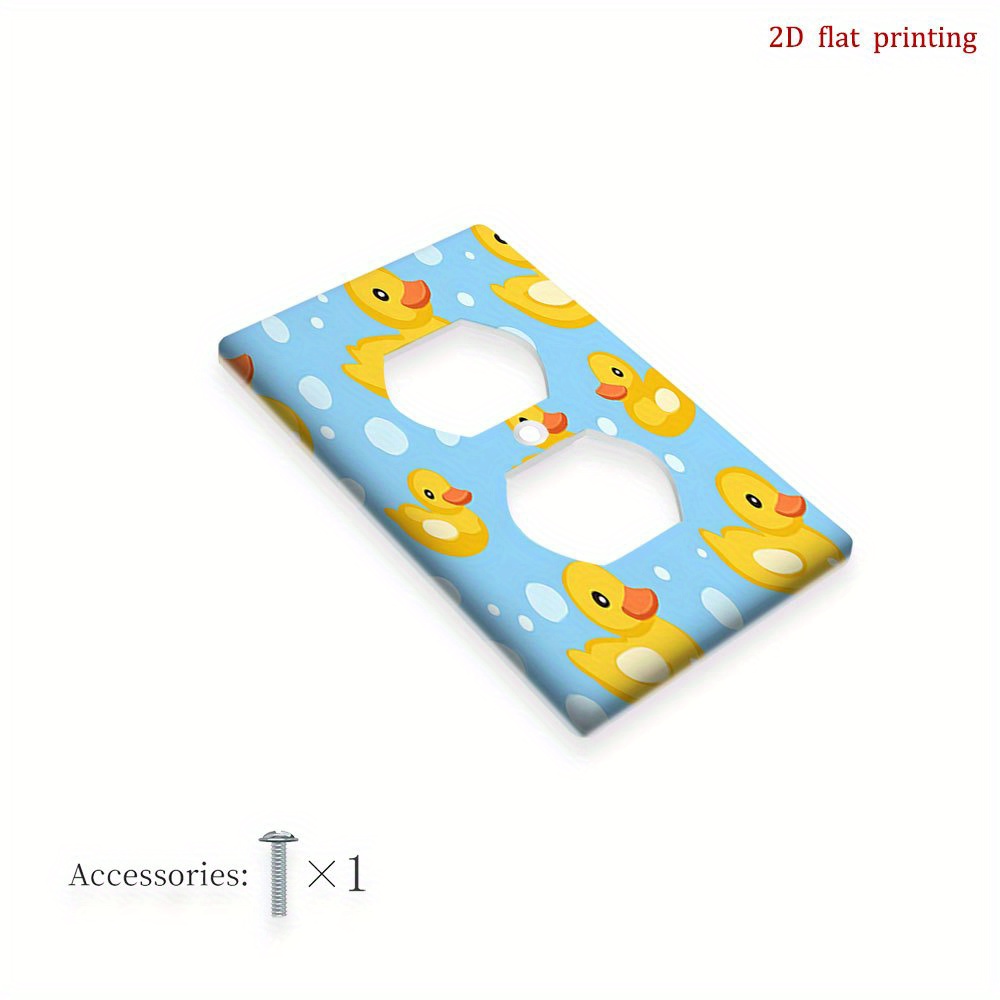 TEMU Plaque de Commutateur Mural Canard en Caoutchouc 2D à Bulles Bleues, Décoration Murale pour Salle de Bain ou Chambre, Cadeau Maison, Cadeau de