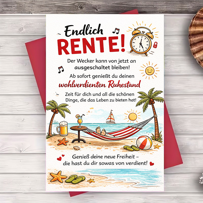 E-shop Eine Ruhestands-Karte, die die neu entdeckte und , ideal für Kollegen, Freunde und Familie, um ihre besten Wünsche für eine gut verdiente,