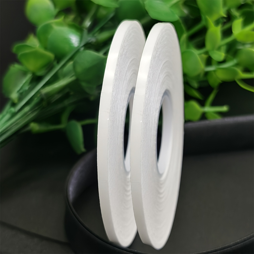 2 Packs Of 3mm X 10m Water-soluble Double-sided Tape | Strong To Fabrics/crafts, Easy-tear Release Paper, Essential For Hand Sewing