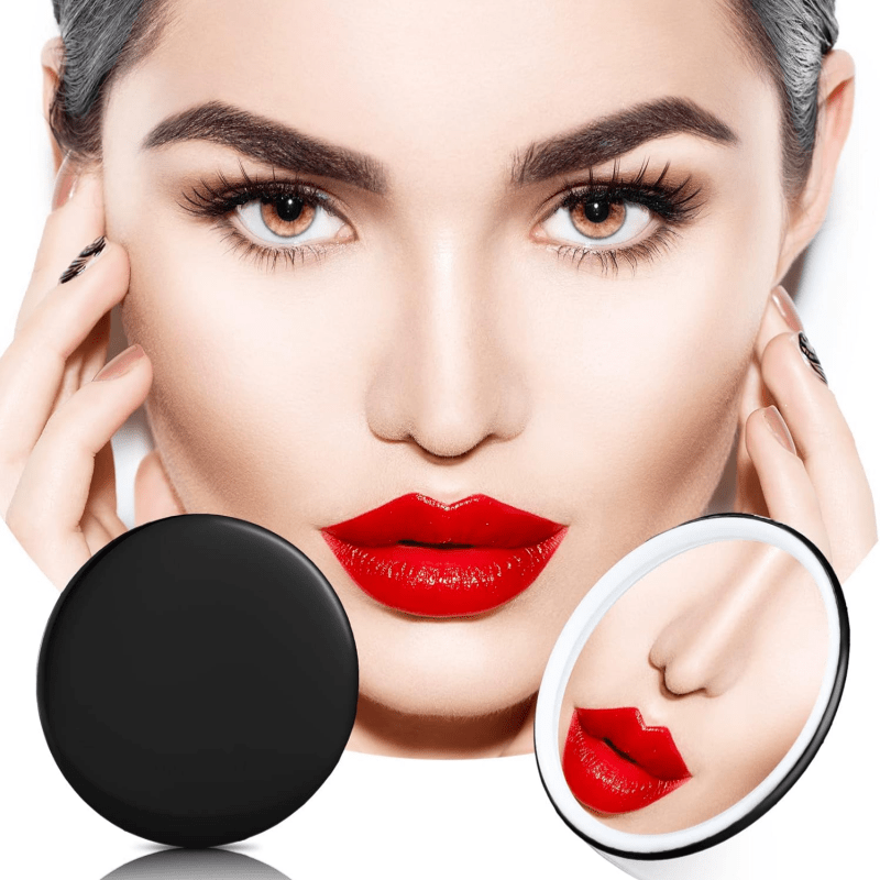 10pcs Compact Portable Single-Sided Round Mirror with Bags