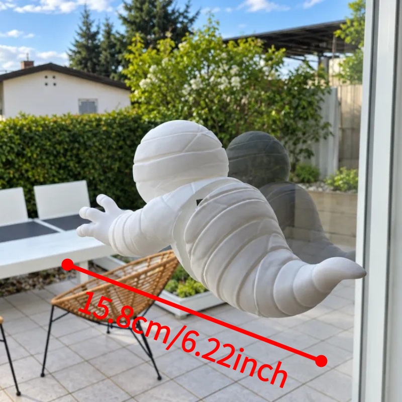 TEMU Large Size A Decoration Through The Window-window , Decorations, 3d Glass Halloween Decorations, White Image For Front Door, Window, Glass