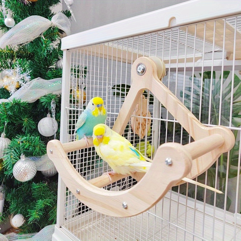 Rotierendes Vogelsitz-Spielzeug - 360° Drehstange Für Papageien & Sittiche | Mit Hanfseil & Montageschlüssel