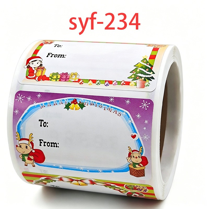 TEMU 250 Autocollants/Rouleau Autocollants Décoratifs de Noël Autoadhésifs, Adaptés pour la Décoration de Bureau, Étiquettes de Bureau, Cachets