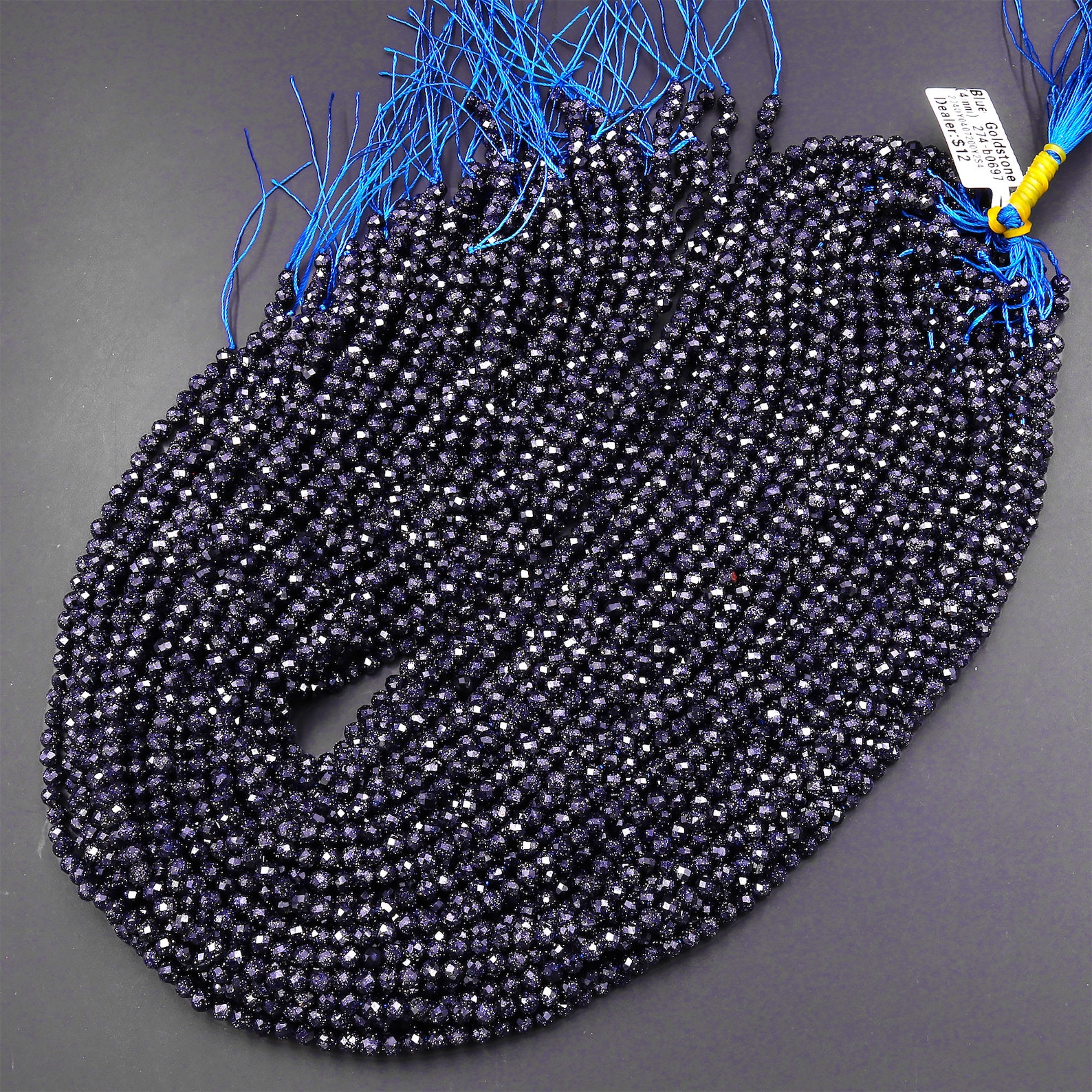 TEMU Toee Zuby Natural Micro Sandstone Beads - 2mm 3mm 4mm Suitable For Making, Multi- With -face Cutting, Natural Stone Beads For Bracelets,