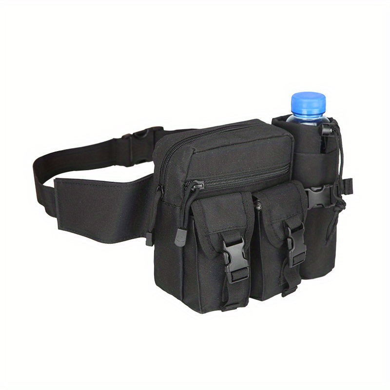 TEMU Adventure-ready Waist Pack: Unisex Multi-pocket Hydration Carrier For Biking, Hiking & More