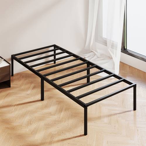 bed frame foldable bed frame space saving capacity easy to assemble with anti slip caps bed frame metal bed bed frame single bed metal bed 160 kg load capacity black metal bed 90x200cm folding bed foldable