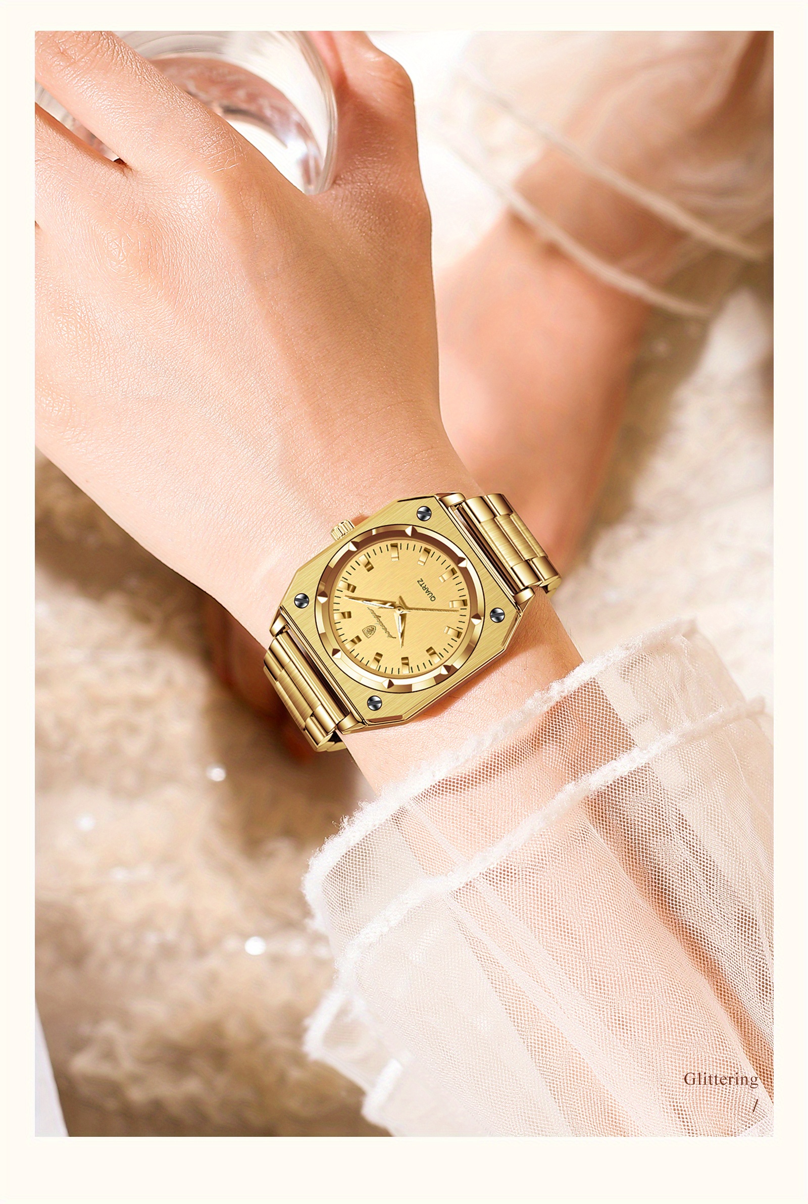   luxury high quality womens   light waterproof womens watch stainless   quartz watch details 9