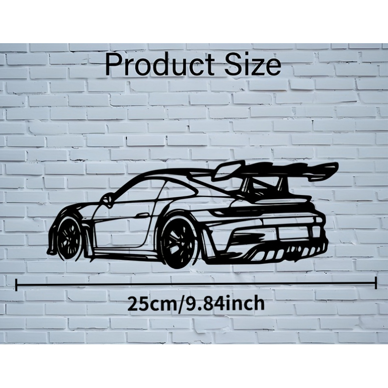 TEMU 2d Flat - 【2d Flat】 2d Flat - [2d Flat] 2d Flat - 1pc 2d Flat Acrylic Wall Decor, Racing Theme, Line Design, Suitable For Car Enthusiasts. This