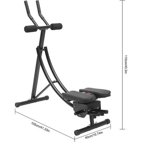 abdominal coaster height adjustable ab trainer abdominal whole with lcd monitor six silent rollers body workout machine for home companies gyms