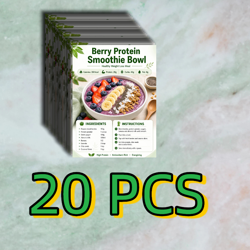 TEMU 20 Replacement Recipe Postcards, Featuring Designs With Instructions. Suitable For Fitness Diet Reference, Prep, Journaling, Scrapbooking, And