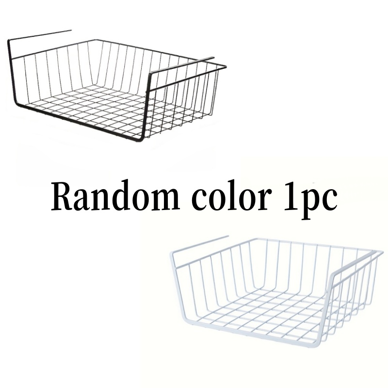 TEMU Panier de Rangement Suspendu Multifonctionnel de Style Européen Perçage pour Cuisine et Salle de Bain - Inférieur en Fer Forgé Couleur Aléatoire