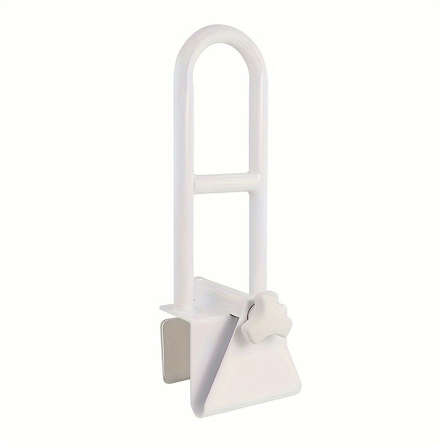 1pc high carbon steel bathtub safety handrail   strong and   auxiliary lifting anti fall handrail white non slip   to perforate   very suitable for the elderly and disabled bathtub accessories details 3