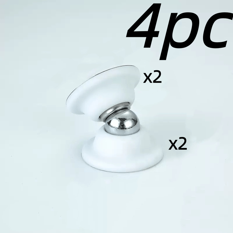 TEMU 4 topes magnéticos para puertas de calidad blanca, duraderos y fáciles de instalar, sin necesidad de taladrar - Perfectos para instalación en