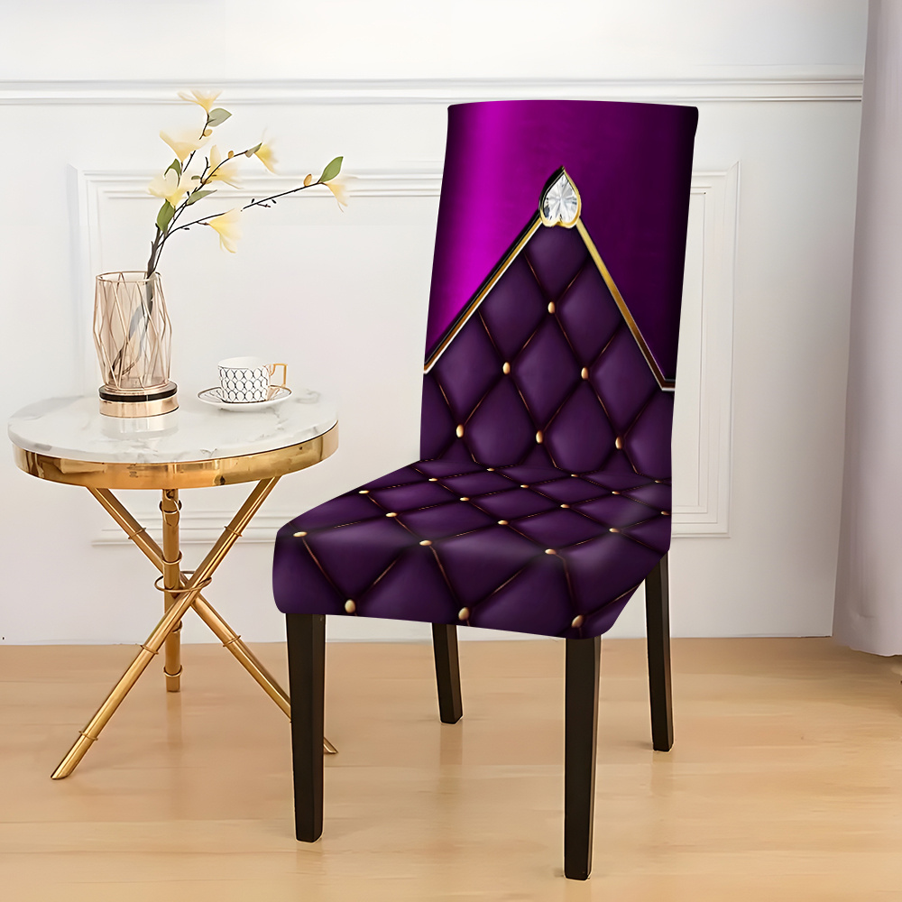 

Ensemble de 2/4/6 pièces, Housse de Décoration pour Chaise Simple et Haut de Gamme Violet, Housse de Protection pour Chaise, Housse Anti-Poussière, Housse de Chaise Universelle pour Toutes les et