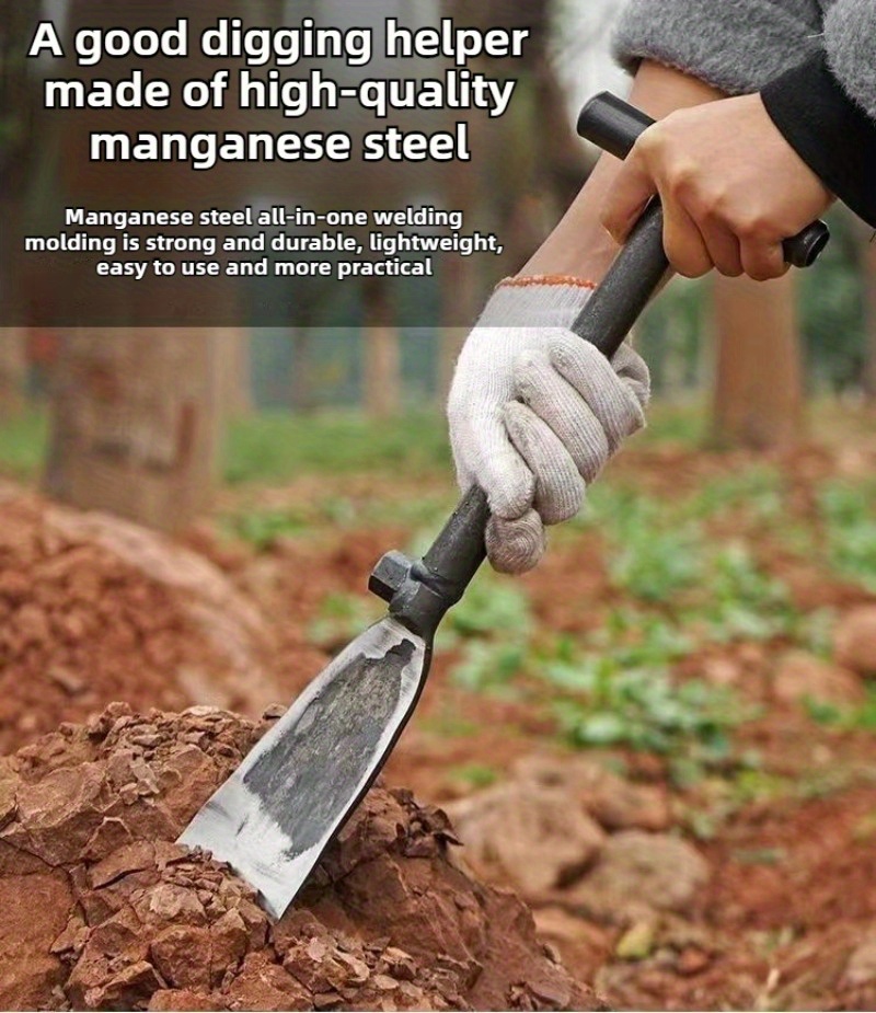 1pc heavy duty   steel gardening shovel multi purpose outdoor seedling digging tool no electricity required for vegetable planting and transplanting Product details 4