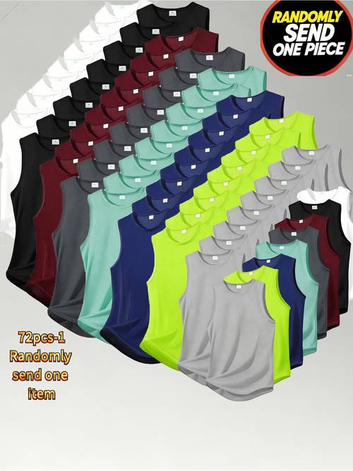 72 Styles of Men s Sports Vests, Comfortable, Quick-drying, and Sweat-wicking Sports Vests, Lightweight Casual Sports Vests, Suitable for Gym Workouts, Running, and Cycling. Be at Random