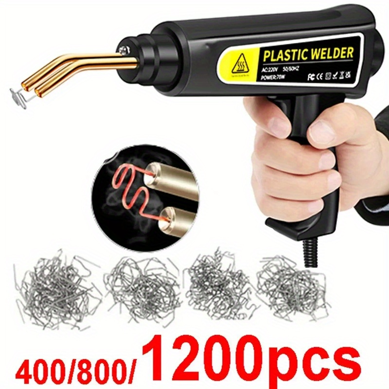 professional car bumper repair kit heat gun plastic welder with soldering iron   for auto body restoration all in one automotive tools
