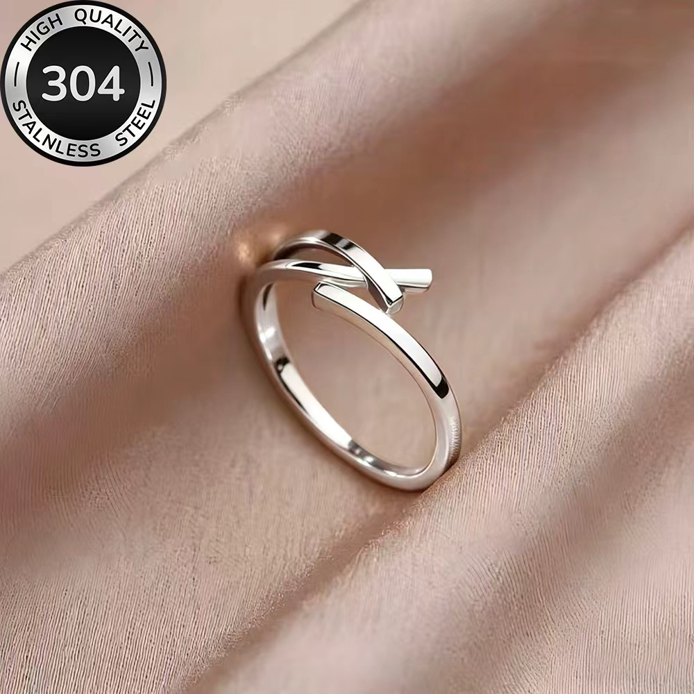 High-quality Hypoallergenic Stainless Steel Open-ring, Tarnish-resistant, Simple and Elegant, a Fashionable Women's Ring Suitable for Daily Wear or Parties, a Jewelry Accessory, and a Delicate Gift for Women.