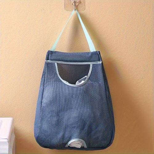 washable plastic bag dispenser wall mounted mesh garbage bag dispenser washable plastic bag holder storage organizer for kitchen