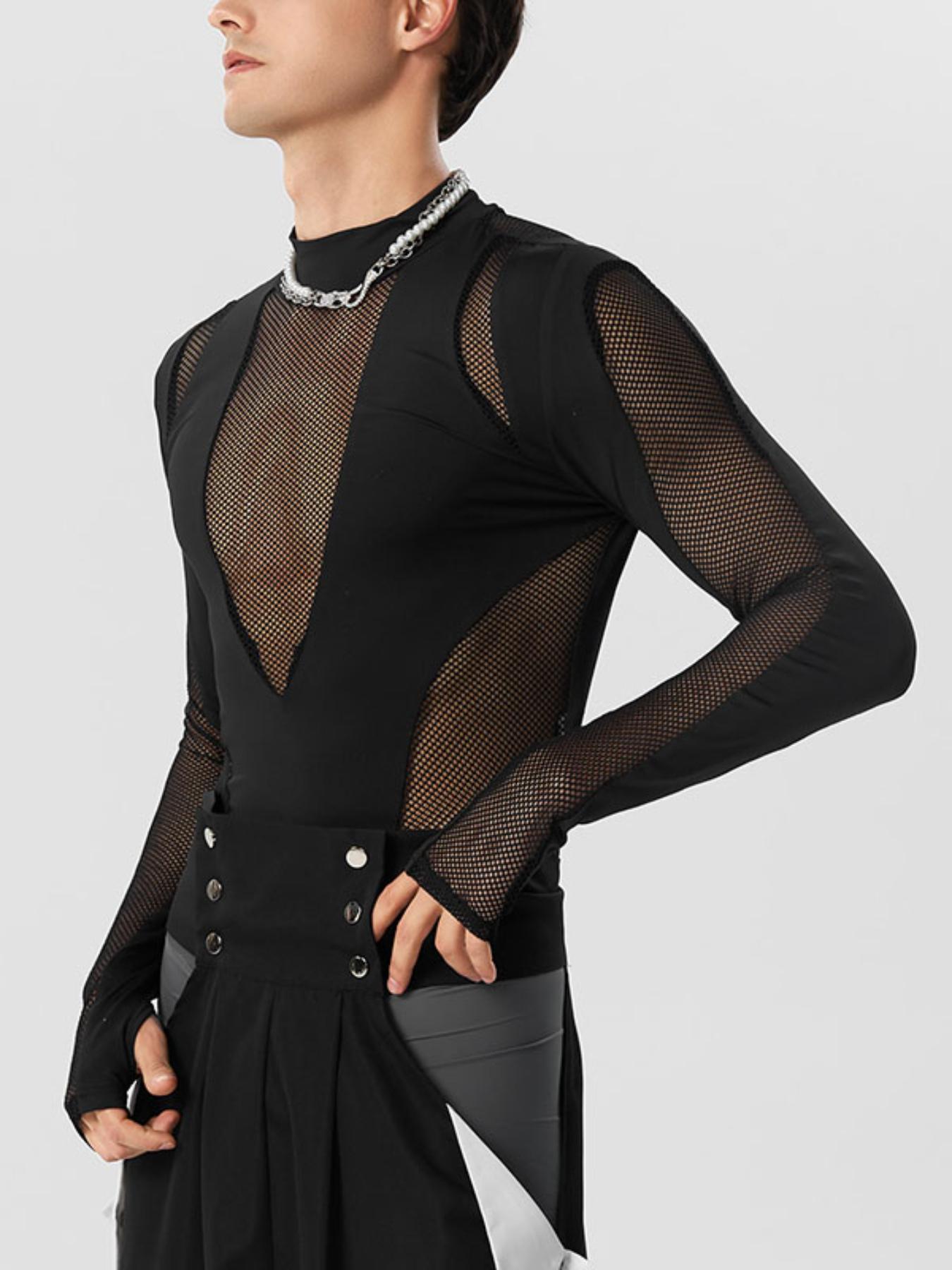 mens sheer bodysuit see mesh jumpsuit form fitting - Temu Canada