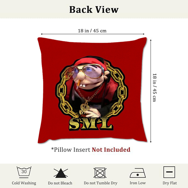 1pc   rap themed pillowcase suitable for cushion cover zipper closure square case with   print soft decorative cover for bed sofa dorm machine washable gift for graduation no insert
