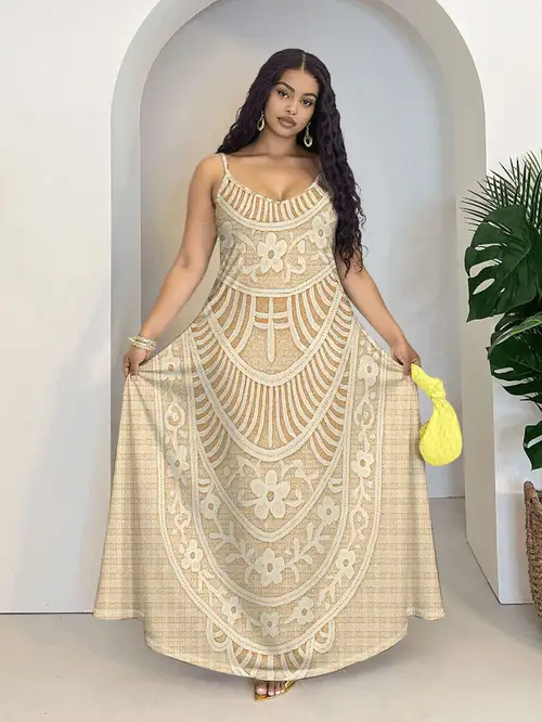 cream and gold plus size dresses Women's Sunset Kisses Dress, White