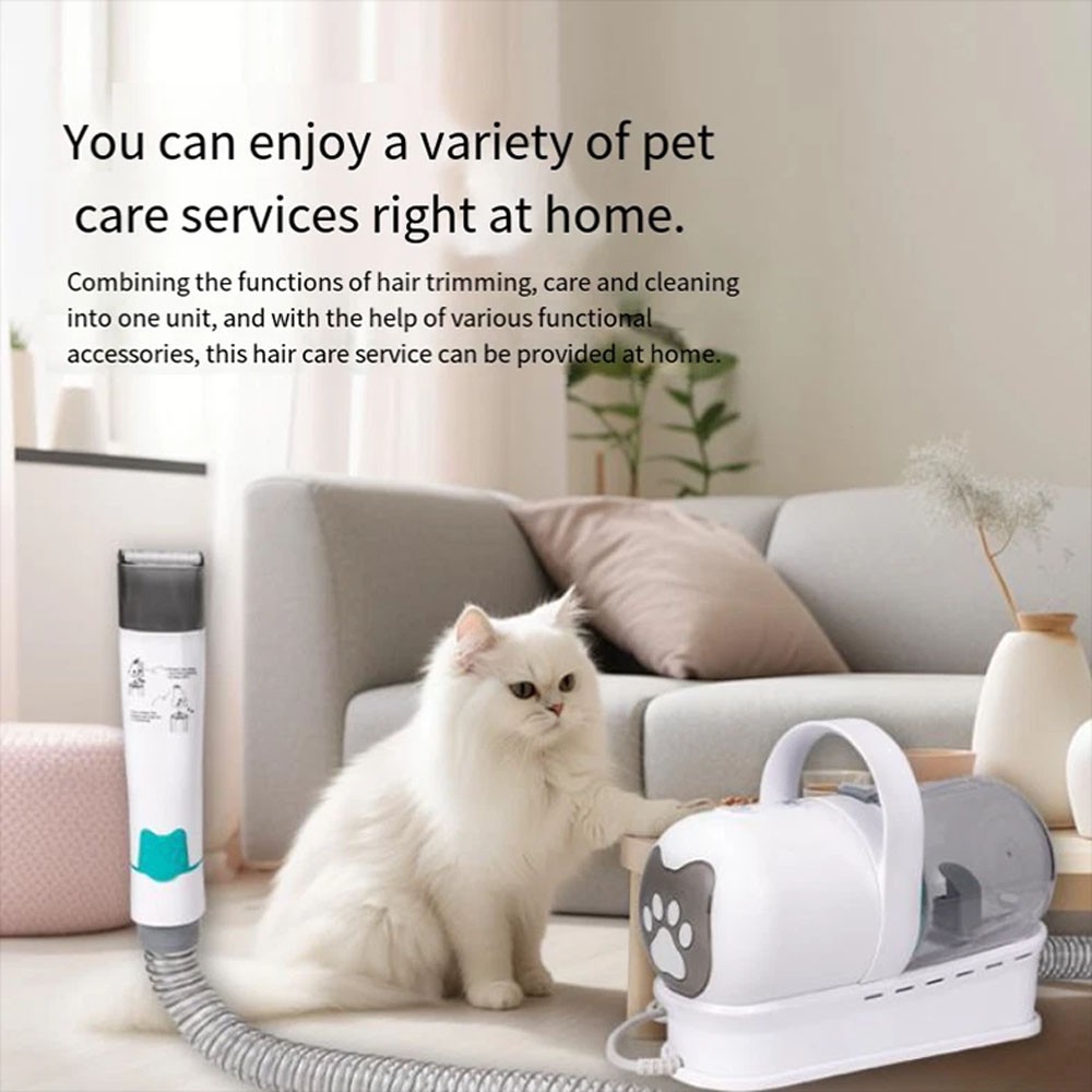 7in 1 Dog Grooming Kit Cat Hair Remover Dryer Nail Low Noise Vacuum Trimmer Set