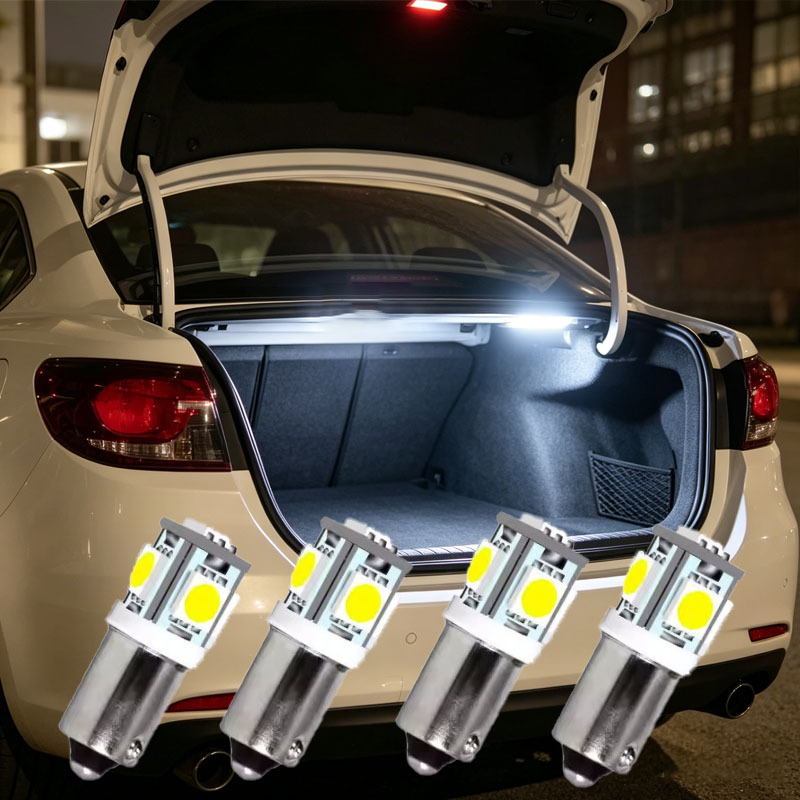 TEMU 4 piezas de luces auxiliares para coche, bombillas LED para coche, 5 LED, , luces de lectura para interior, luces de matrícula y bombillas de