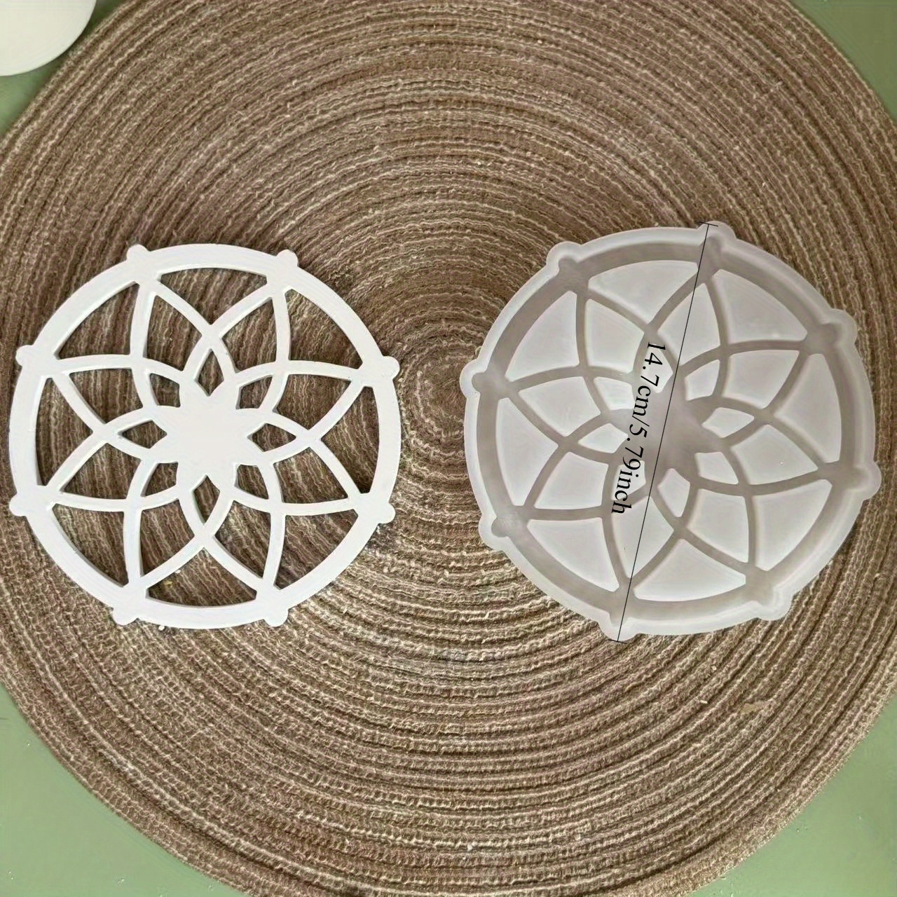 Dreamcatcher Hollow Flower Ring Pendant Mold, Diy Clay Casting Plaster Craft Tool
