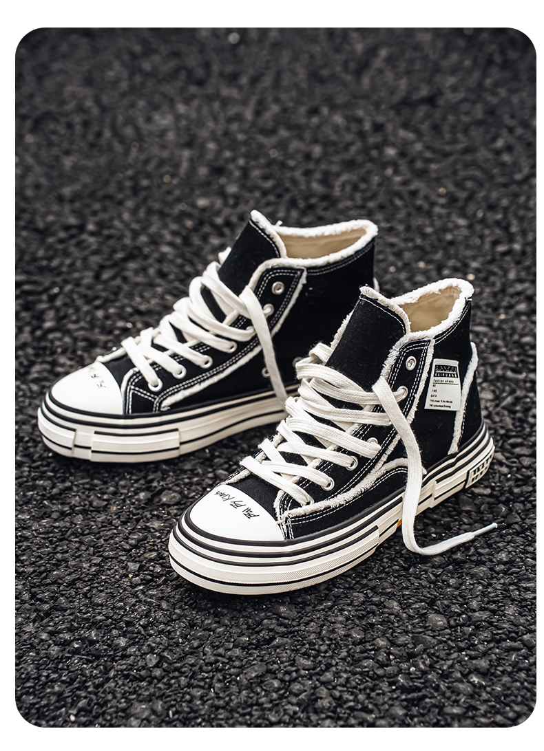 Men'S New Versatile Classic High-Top Trendy Youth Canvas Shoes for Outdoor Casual Wear.