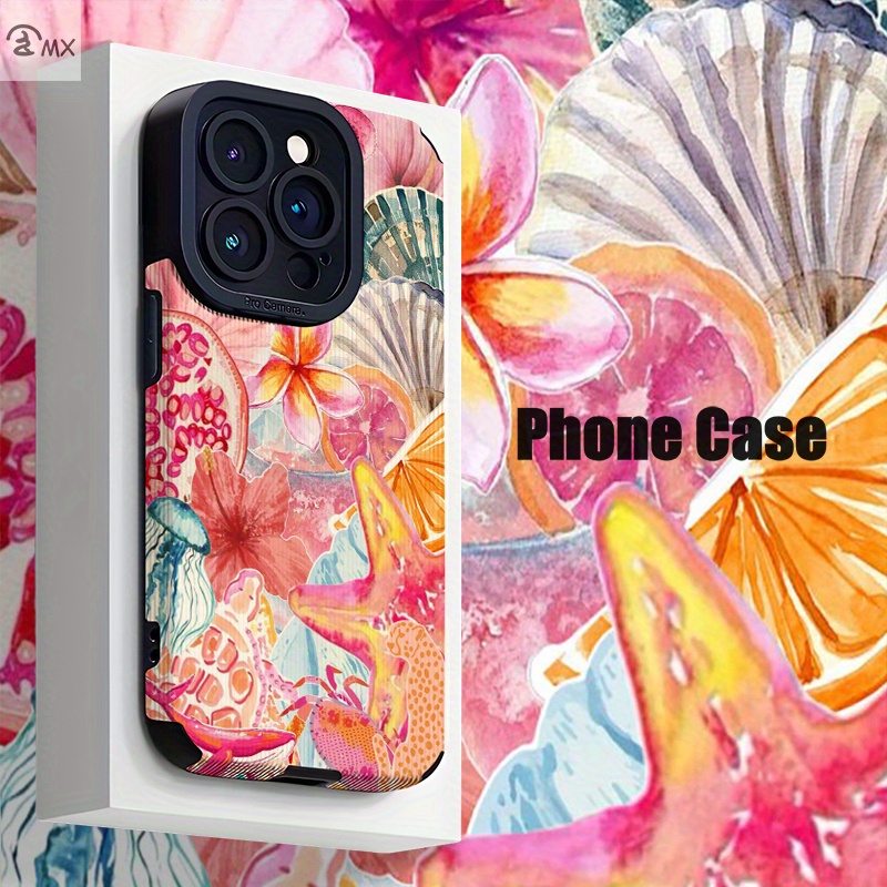 TEMU Phone Case: Ocean-themed Collage Pattern 1 Design, Suitable For Iphone 16, 16 Plus, 16 Pro, 16 Pro Max, Iphone 15, 15 Plus, 15 Pro, 15 Pro Max,