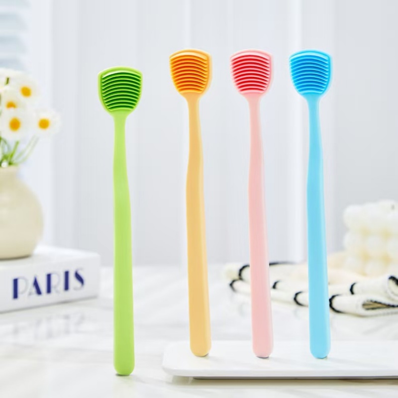 4pcs New Tongue Scraper and Cleaner, Soft Rubber Cleaning Tool