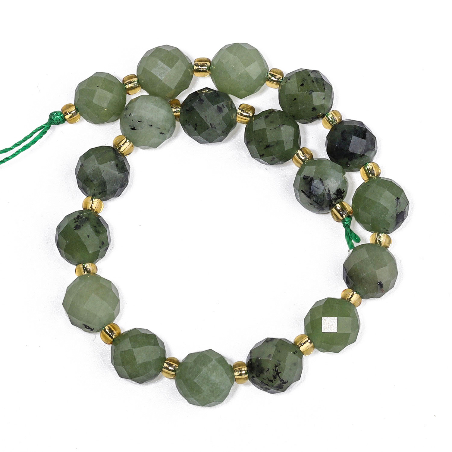 TEMU 6/8/10mm Natural Stone Green Jasper Round Loose Beads For Jewelry Making Exquisite Bracelets, Necklaces, Earrings Crafts Women's Gifts