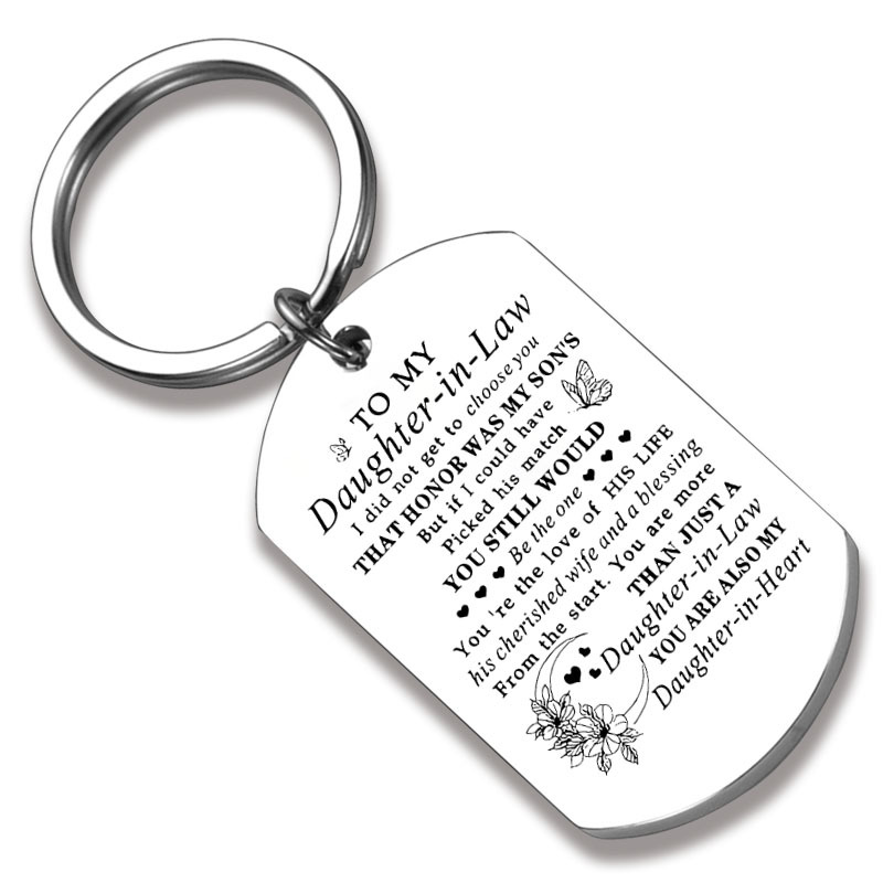 TEMU Petit Porte-clés Idéal pour la Fête des Mères, Mariage & Cadeaux - Clé Sentimentale pour Nouveau Gendre de la Belle-Mère, Cadeau Humoristique