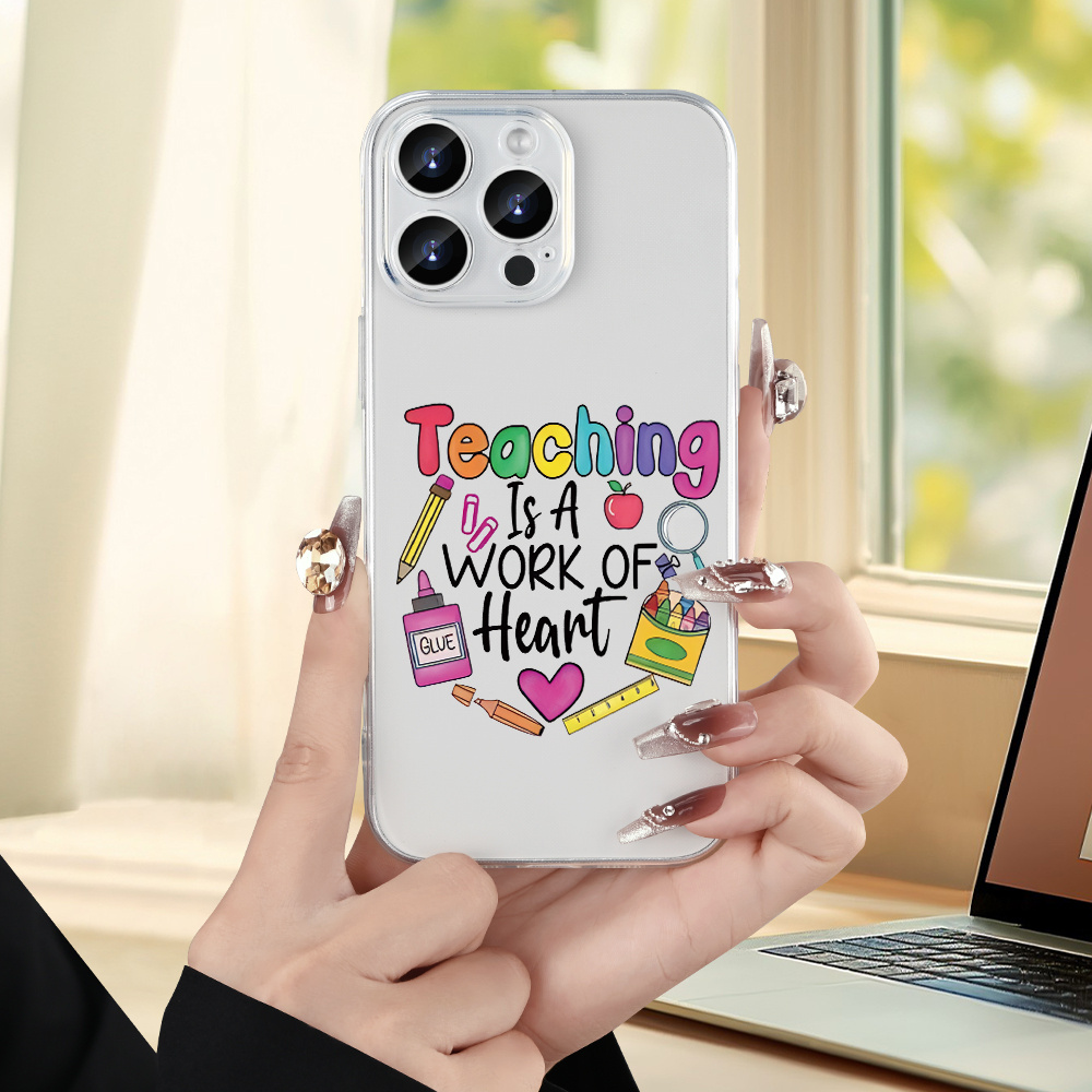 TEMU Phone Case: Teacher's Day Fashionable Personality Beautiful High-grade Soft Protective Phone Case For Iphone 11/12/13/14/15/16 Plus Pro Max