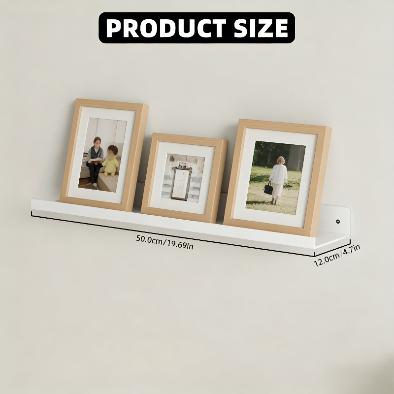 TEMU Modern Decorative Versatile Wall-mounted Suspended Shelves, Shelves, 3 Styles For Self-adhesive Or Punching Installation, Multi-functional Is