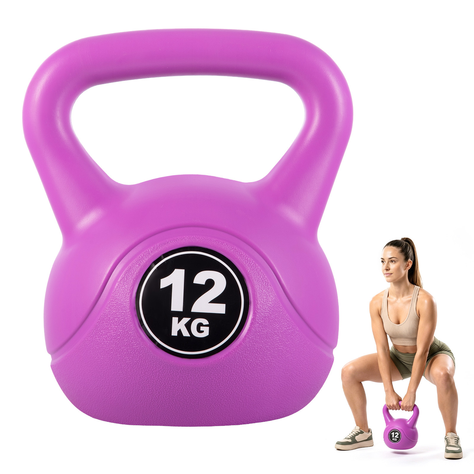 12Kg Kettlebell, palica za nihanje, žoga za kettlebell za trening moči, fitnes, gimnastiko, trening moči, trening za dom