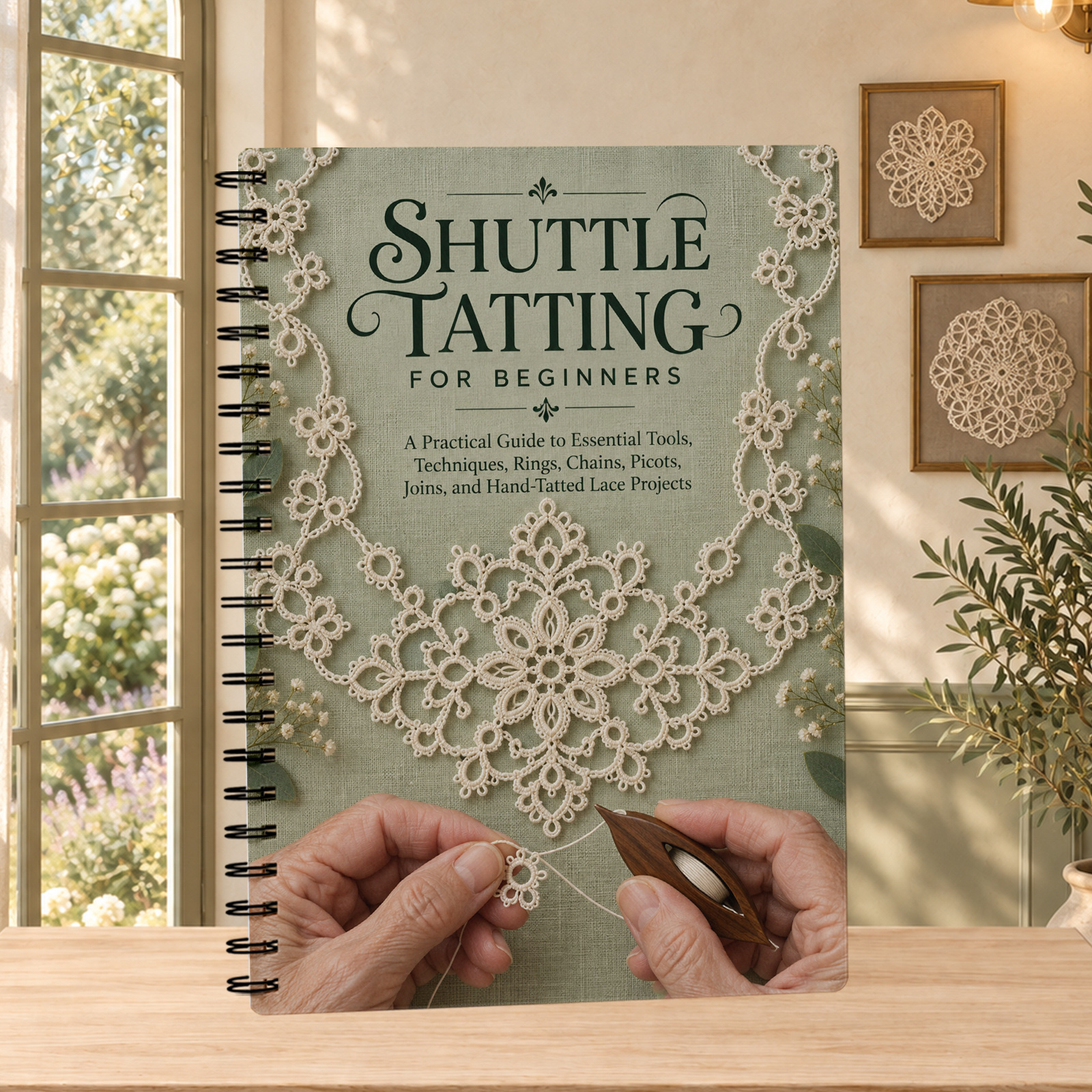 TEMU Livre de à la navette pour débutants : Tutoriels de fabrication de dentelle par avec , Carnet d'exercices pour , Guide de DIY, Cadeau de Noël et