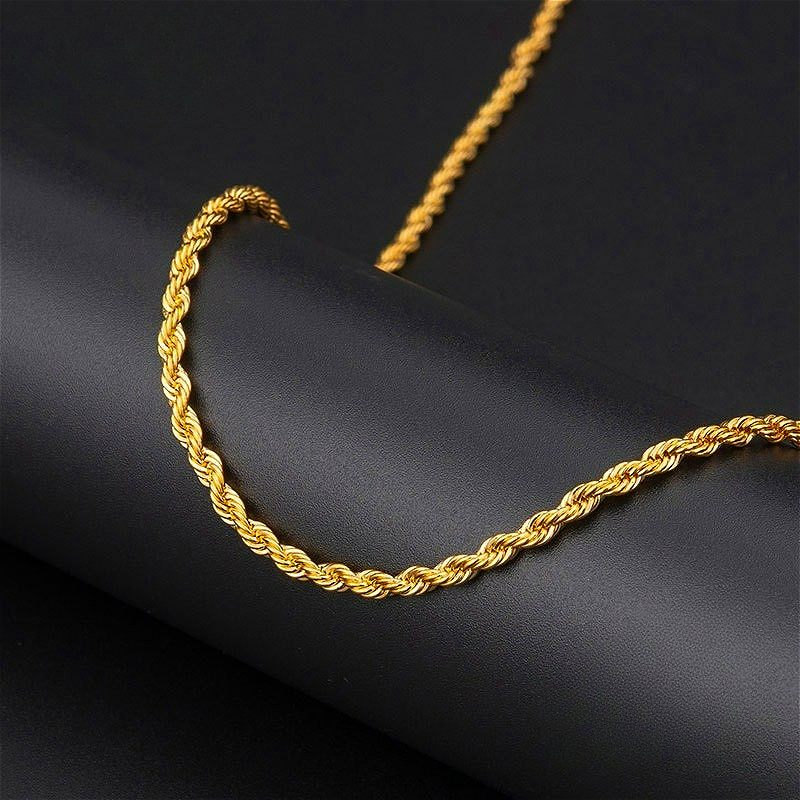 Women's Vintage Twisted Rope Thin Clavicle Necklace