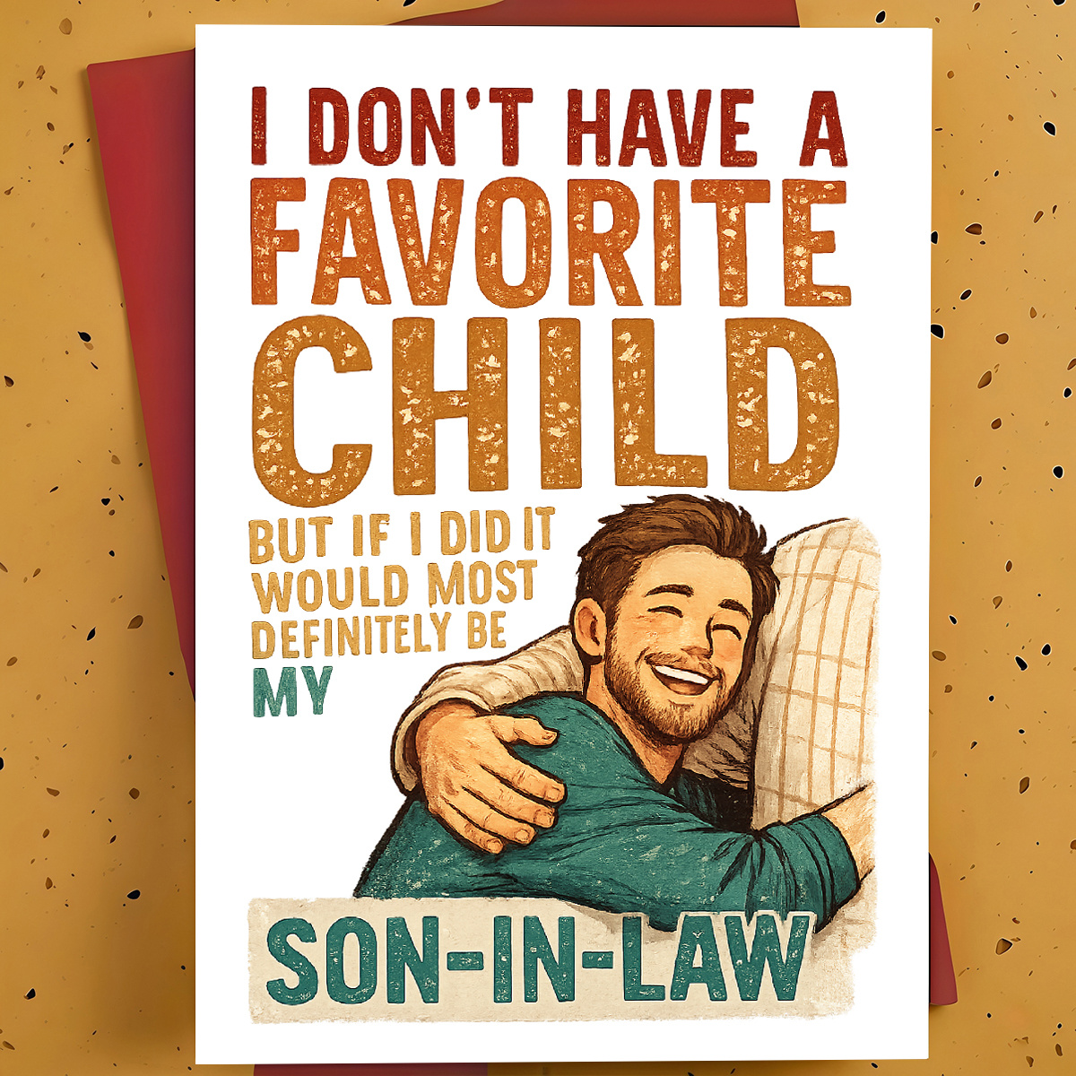 TEMU A Humorous Birthday Card For My Son-in-law - " My Son-in-law" Funny Quotes, Colorful And Font Design, Birthdays, Holidays, And Thank You Cards -