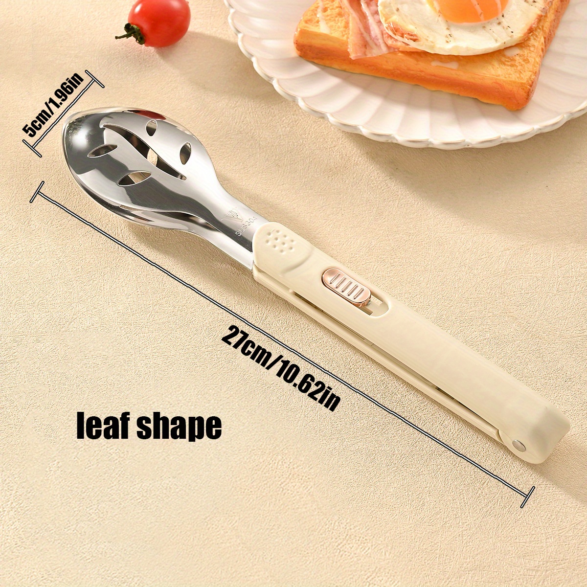 Heavy-Duty Stainless Steel BBQ Tongs, Multi-Purpose Kitchen Serving Tool